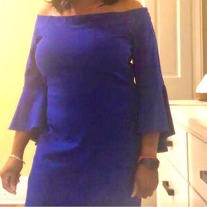 Off Shoulder Bell Sleeve Dress